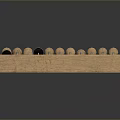 Traditional Wooden Abacus With Black And Brown Beads In Wooden Frame