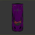 Shiny Purple Sports Car Featuring Metallic Finish Orange Wheels And Large Rear Spoiler