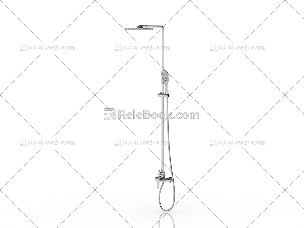 Modern large shower 3d model