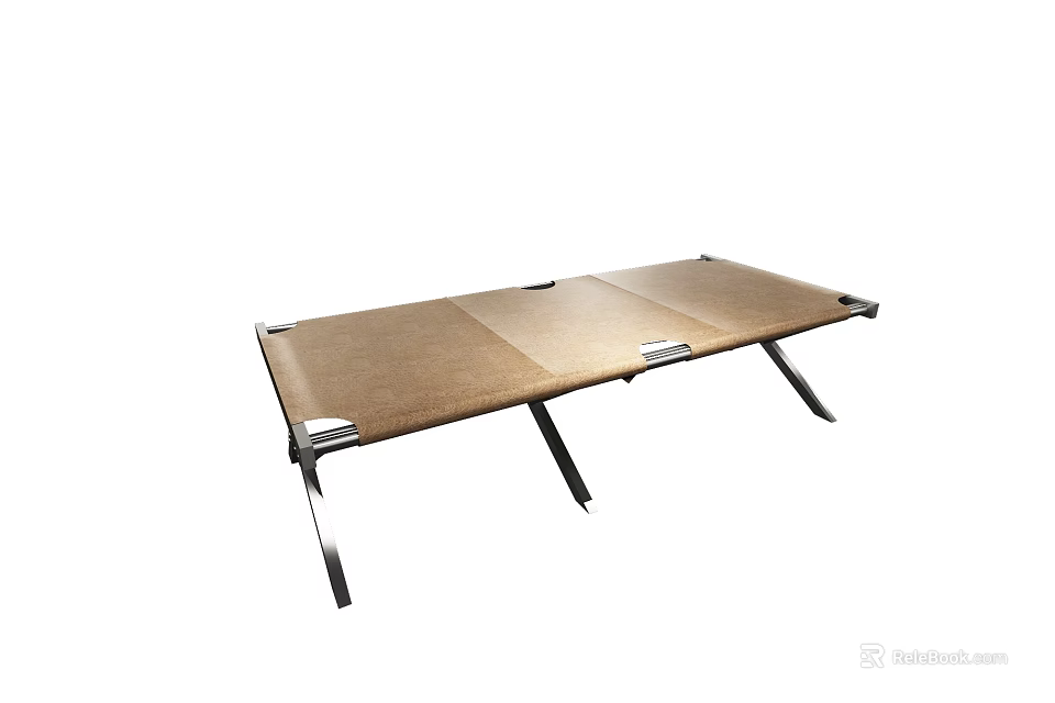 Modern Minimalist Stool With Wooden Seat And Metal Legs For Indoor Home Living Room Use 3d model 