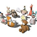 Cute Soft Plush Stuffed Toys with Various Animal and Character Designs