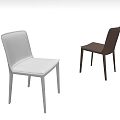 Modern Dining Chairs With White and Dark Brown Designs for Home Dining Room