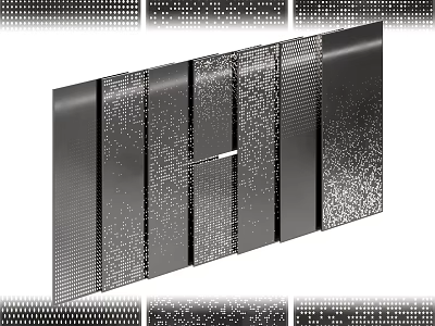 Abstract Dotted Panel Design With Monochrome Style 3d model
