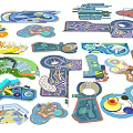 Colorful Children's Play Area Design With Various Play Structures And Interactive Layouts