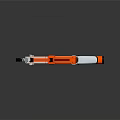 Modern Orange And White Gun With Tactical Scope And Sleek Design 3d model