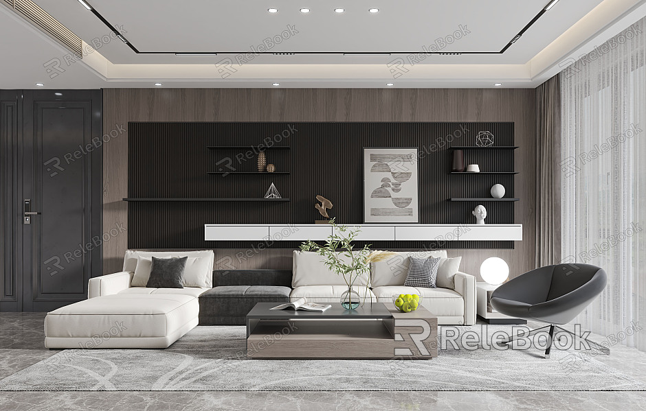 modern living room model