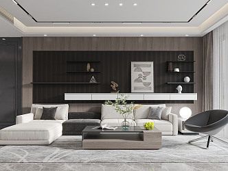 modern living room 3d model