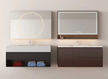 Middle Ancient Bathroom Cabinet Mirror Cabinet Table Basin Cabinet Wooden Decorative Bathroom Cabinet 3d model