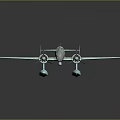 Vintage Blue Fighter Jet With Twin Engines And Red Star Wing Markings