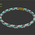 Braided Bracelet With Blue White Gray Color And Simple Design For Fashion Accessory