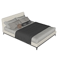 Modern Single Bed Frame Bed Fabric Single Bed Hotel Single Bed Guest Room Single Bed Children's Single Bed Children's Bed Simple Single Bed Minimalist Single Bed 3d model