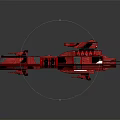 Red Cosmic Spaceship With Futuristic Design For Aerospace Exploration Missions