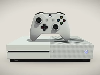 White Xbox Gaming Console With Wireless Controller For Home Entertainment Use 3d model