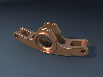 Durable Metal Structural Component For Road Infrastructure With Holes And Brackets 3d model