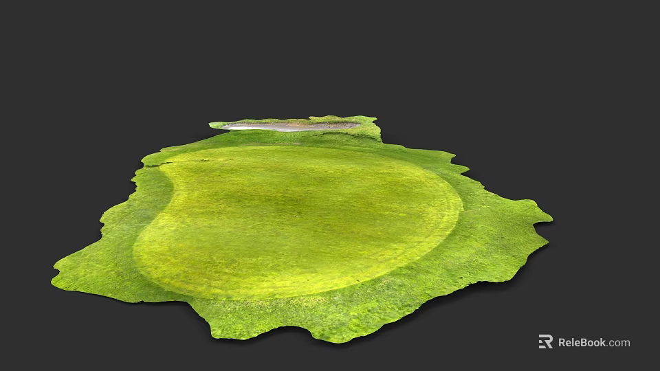 Ideal Sports Equipment For Golf Practice With Green Turf Round Putting Green 3d model 
