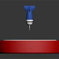 The Dart As A Precision Weapon Striking The Red And White Target Center