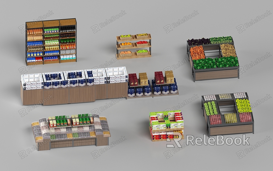 Modern Supermarket Snack House Shelf Supermarket Shelf model