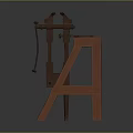 Sturdy Metal Bench Vice With Wooden Stand For Workshop Clamping Tasks
