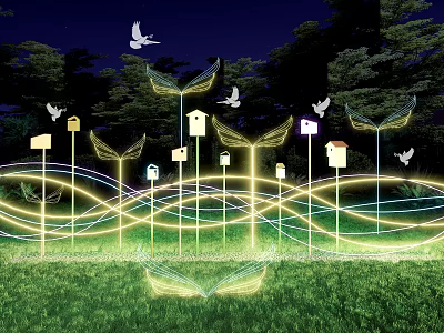 Modern decorative lamp 3d model