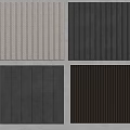 Vertical Slat Wall Panels in Modern Design with Gray Black and Light Neutral Tones