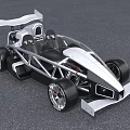 Sleek Sports Race Car With Streamlined Body Rear Wing And Open Cockpit