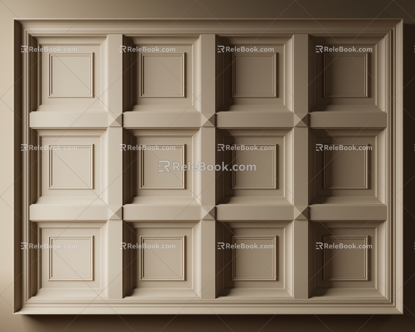 French Ceiling Simple European Ceiling Ceiling 3d model