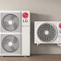 Modern air conditioner external unit 3d model