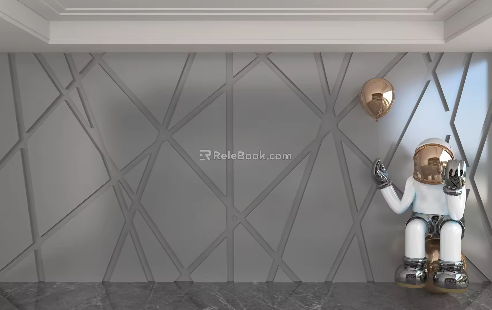 Modern background wall 3d model