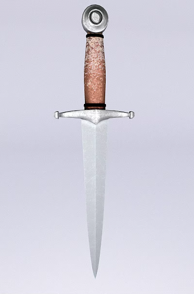 Classic Medieval Sword With Silver Steel Blade And Wooden Handle Crossguard 3d model Classic Medieval Sword With Silver Steel Blade And Wooden Handle Crossguard 3d model