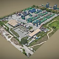 Modern Port Container Port Terminal Scan Terminal 3d model