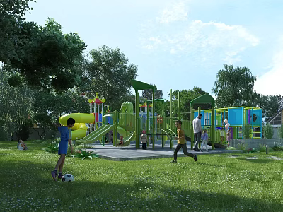 Modern children's play area children's play 3d model