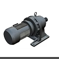 Industrial Motor Reducer Unit With Cooling Fins And Base Mount Structure