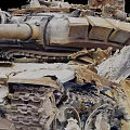 Old Battle Worn Tank With Rusty Cannon Tracks Turret And Damaged Armor Plates
