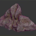 Natural Textured Stone With Irregular Shape And Mossy Surface Details 3d model