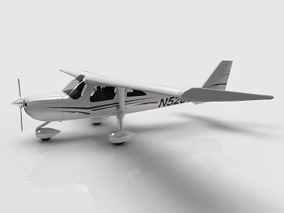 Modern style aircraft 3d model