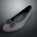 Light Purple Suede Flat Shoes With Bow Detail For Comfortable Everyday Wear