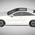 White Mercedes AMG Coupe with Black Roof and Sporty Black Wheels