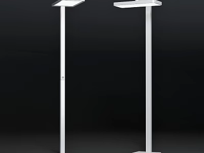 Modern Minimalist Floor Lamp With Tall Metal Stand Sleek Design And Sturdy White Base 3d model