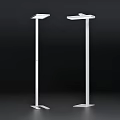 Modern Minimalist Floor Lamp With Tall Metal Stand Sleek Design And Sturdy White Base