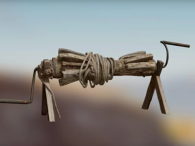 Modern Farm Tools Rope 3d model