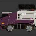Retro Bites Food Truck With Purple White Design And Neon Service Window