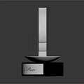 Elegant Silver Flame Shaped Trophy With Black Base For Home Decorative Ornament