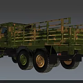 Camouflage Military Utility Truck With Six Wheel Drive Open Cargo Bed And Rugged Design