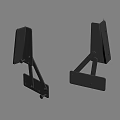 Sturdy Black Metal Brackets With Spring Mechanism For Furniture Support