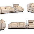 Italy Divanl Functional Sofa Leather Sofa Chivas Functional Sofa 3d model