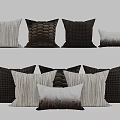 Decorative Throw Pillows With Various Textured Patterns And Neutral Color Tones