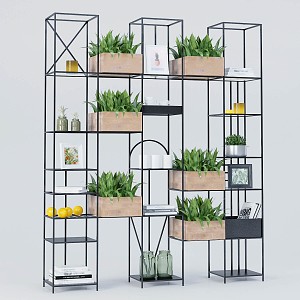 Kitchen Storage Rack 3d model