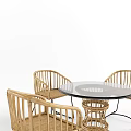 Outdoor Table With Glass Top And Wicker Chairs For Modern Patio Furniture Setup