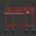 Tool Box Iron Box Multi-layer Tool Box Iron Box Iron Trunk Box Luggage Leather Box 3d model