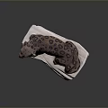 Spotted Cheetah Sculpture Standing On Soft White Base With Detailed Features